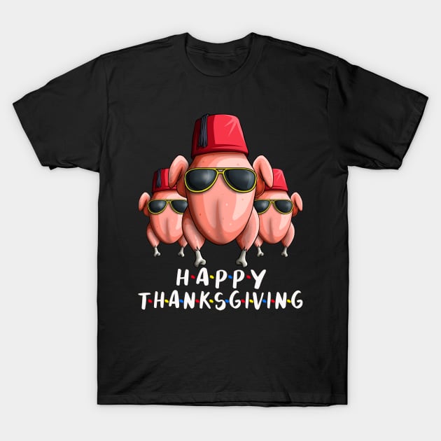 Thanksgiving Turkey For Friends Funny Turkey Head T-Shirt by Blink_Imprints10